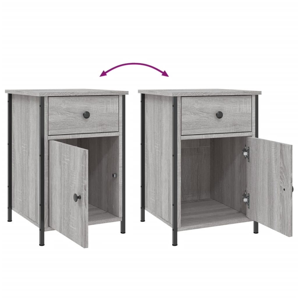 vidaXL Bedside Cabinet Grey Sonoma 40x42x60 cm Engineered Wood