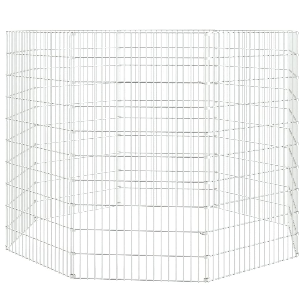 vidaXL Free Range Animal Enclosure 8-Panel 54x100 cm Galvanised Iron