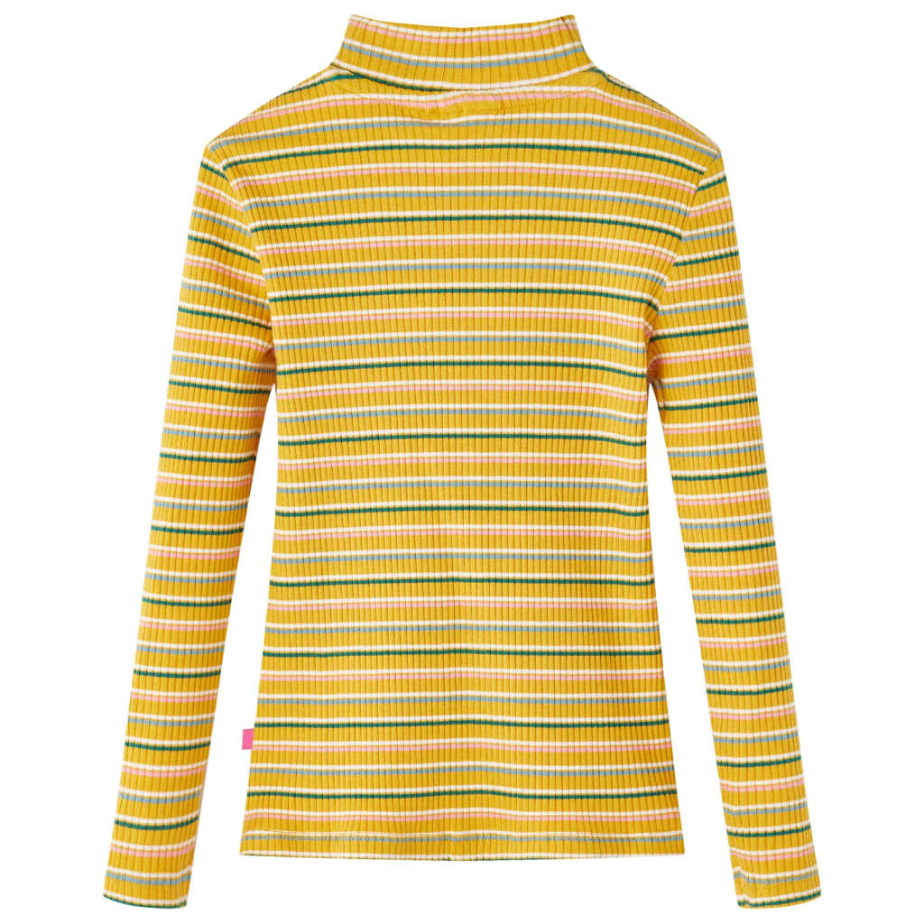 Kids' T-shirt with Long Sleeves Mock Turtleneck Ochre 140