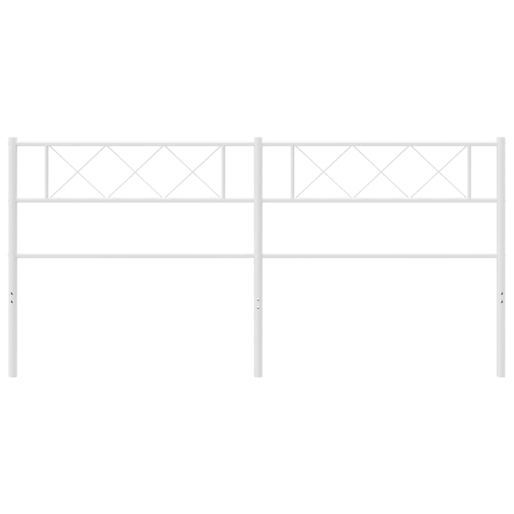 vidaXL Metal Headboard White 193 cm