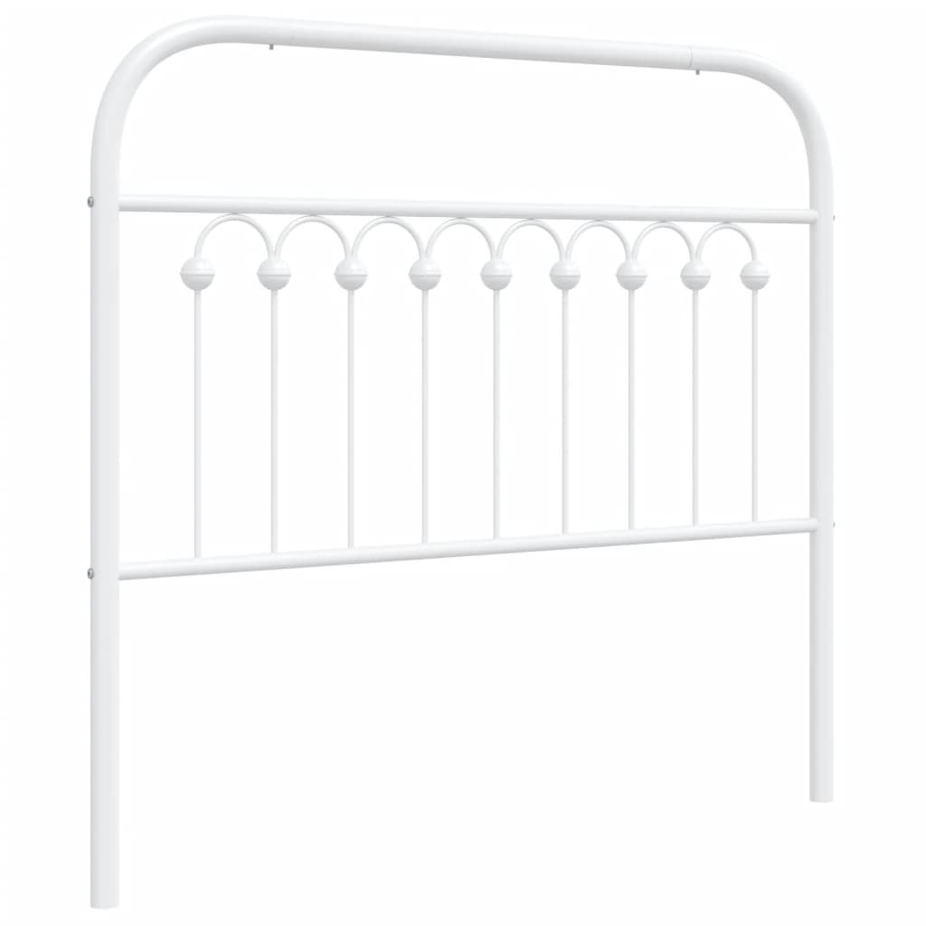 vidaXL Metal Headboard White 100 cm