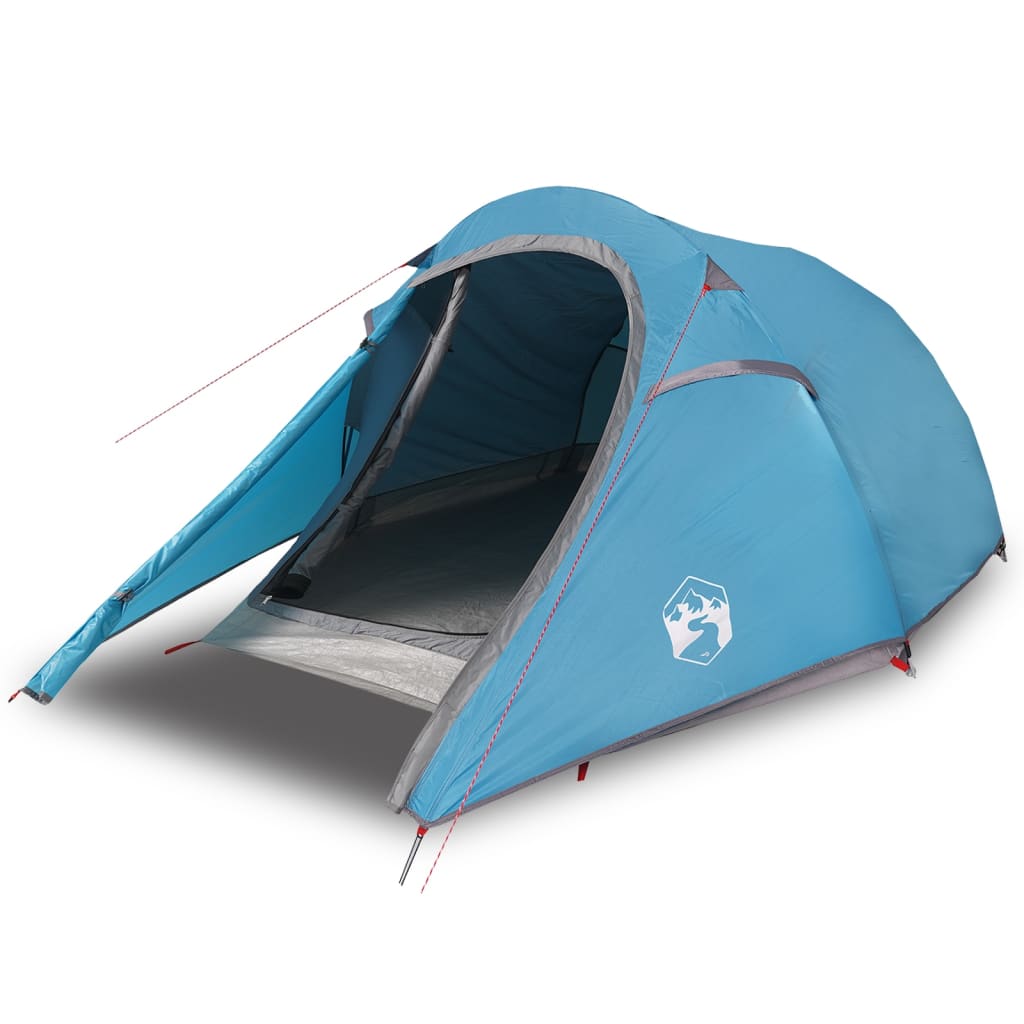 vidaXL Camping Tent Tunnel 2-Person Blue Waterproof