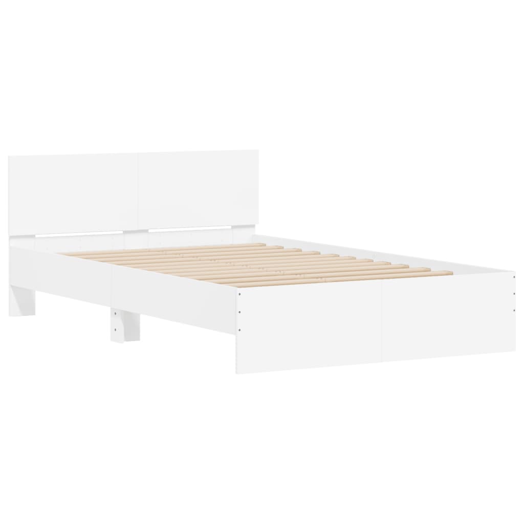 vidaXL Bed Frame without Mattress White 135x190 cm Double