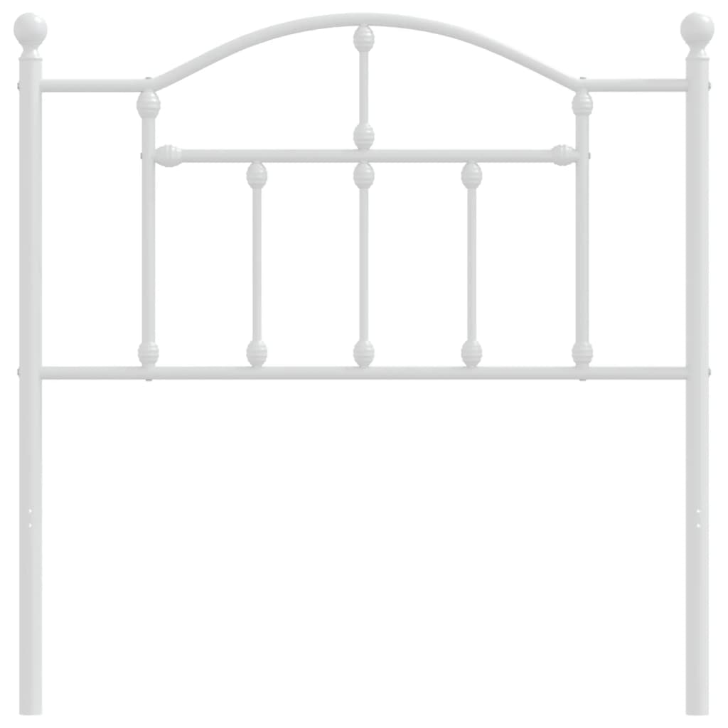 vidaXL Metal Headboard White 90 cm