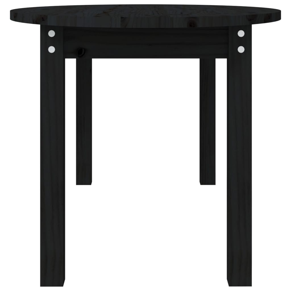 vidaXL Coffee Table Black 110x55x45 cm Solid Wood Pine