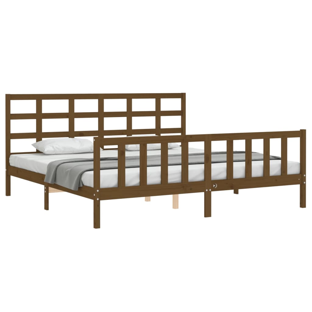 vidaXL Bed Frame without Mattress Honey Brown 200x200 cm Solid Wood Pine