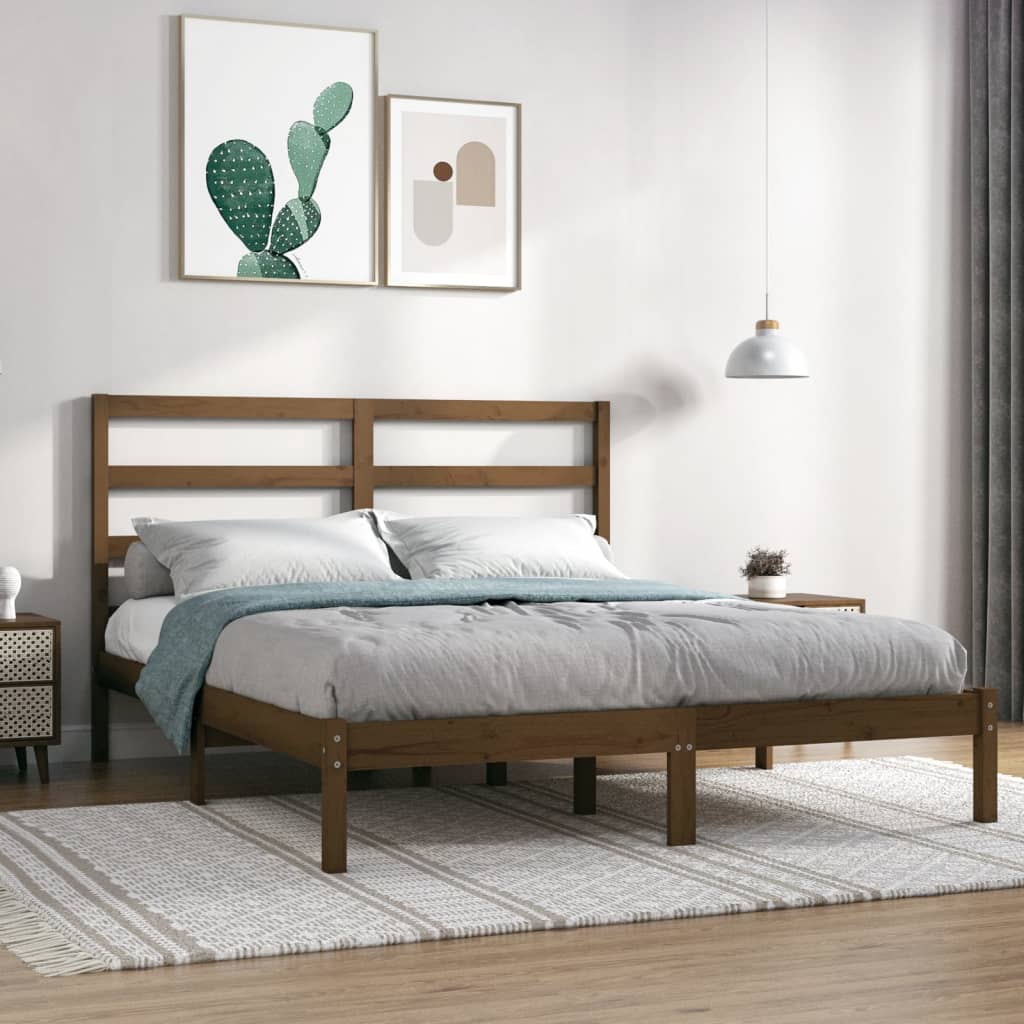 vidaXL Bed Frame without Mattress Honey Brown 120x200 cm Solid Wood Pine