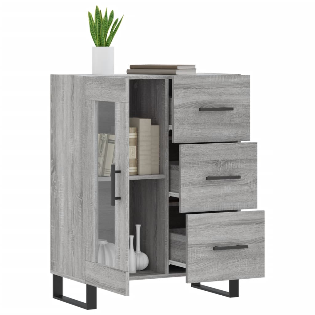 vidaXL Sideboard Grey Sonoma 69.5x34x90 cm Engineered Wood