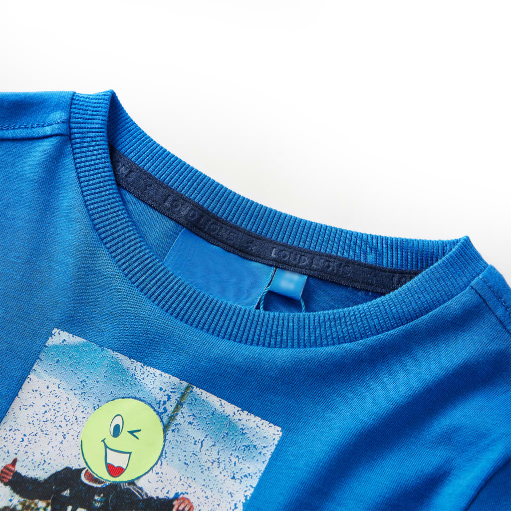 Kids' T-shirt with Long Sleeves Cobalt Blue 140