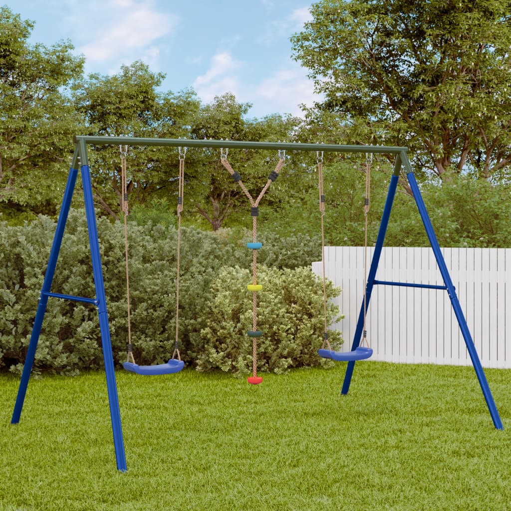 vidaXL Outdoor Swing Set with Swings and Disc Swing