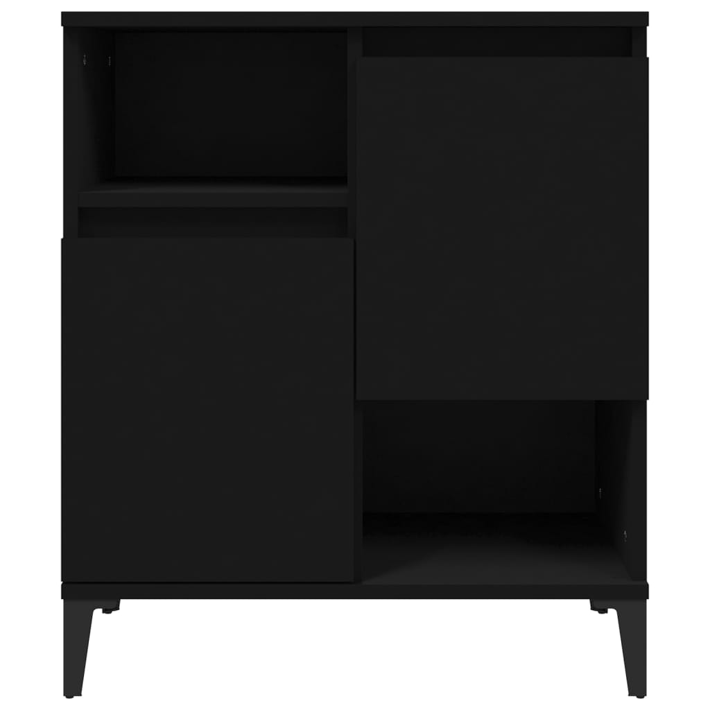 vidaXL Sideboards 3 pcs Black 60x35x70 cm Engineered Wood