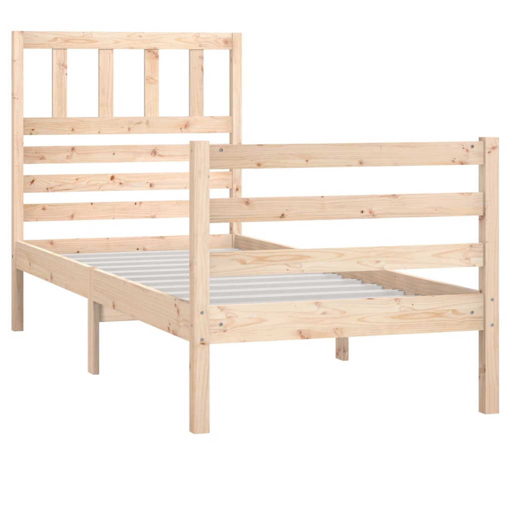 vidaXL Bed Frame without Mattress 90x190 cm Single Solid Wood