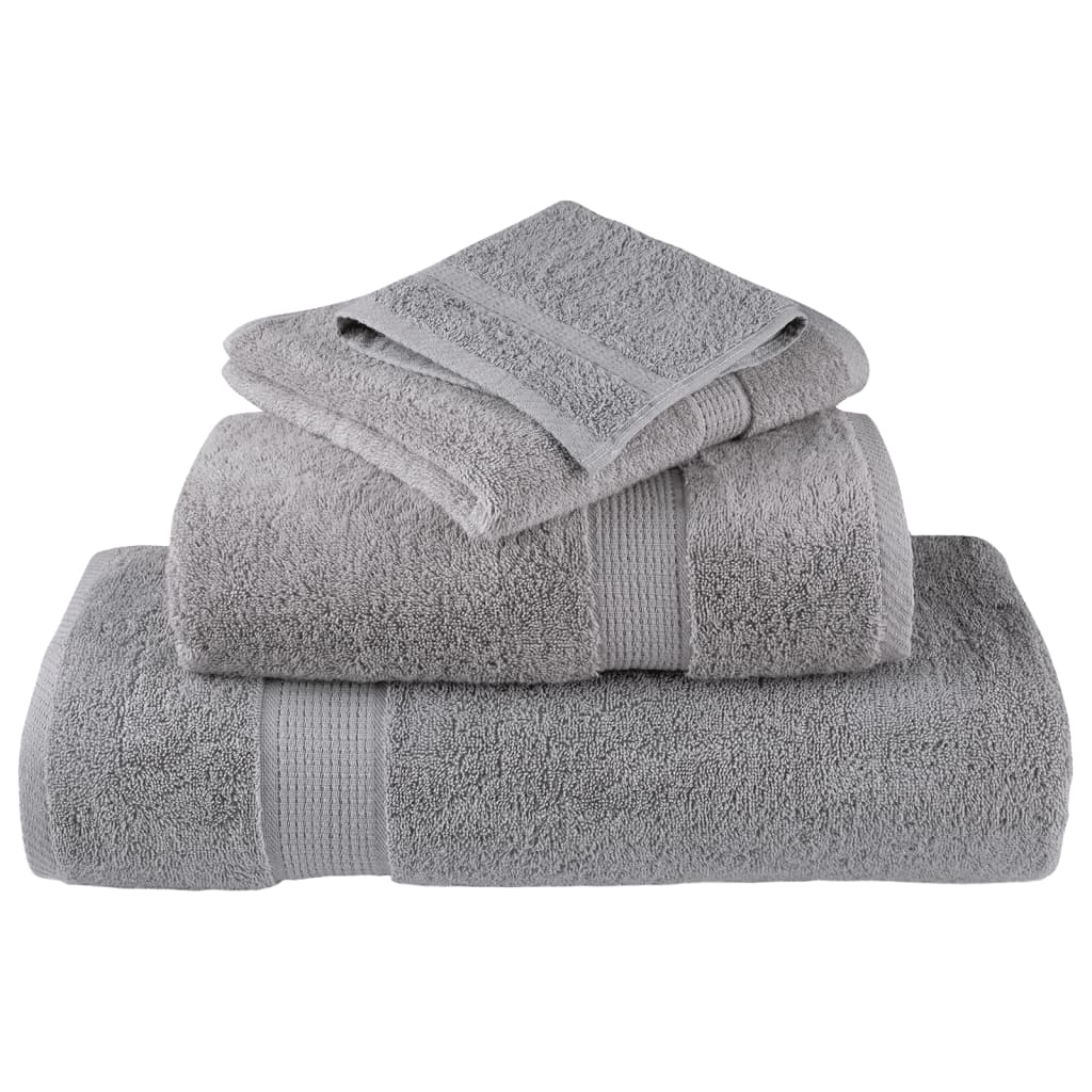 vidaXL 6 Piece Premium Towel Set SOLUND Grey 600 gsm