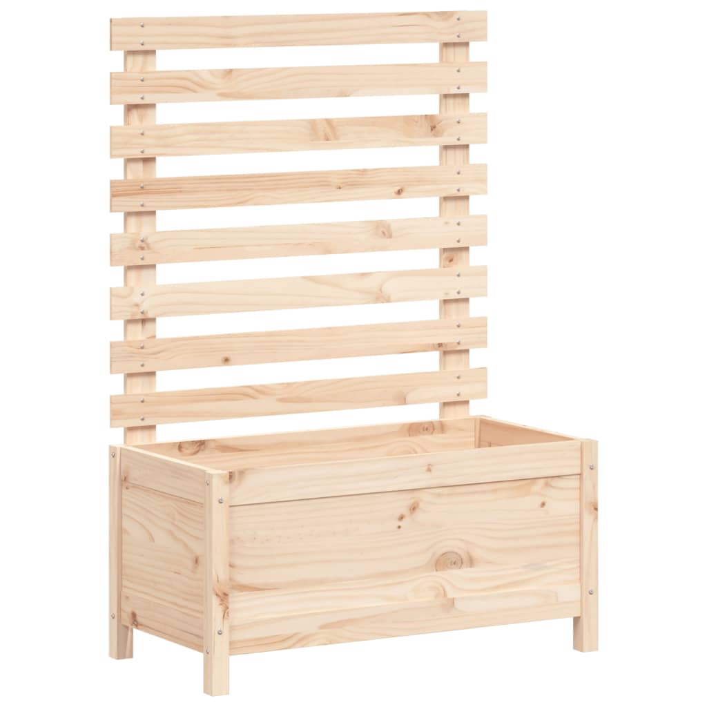 vidaXL Garden Planter with Rack 79x39.5x114 cm Solid Wood Pine