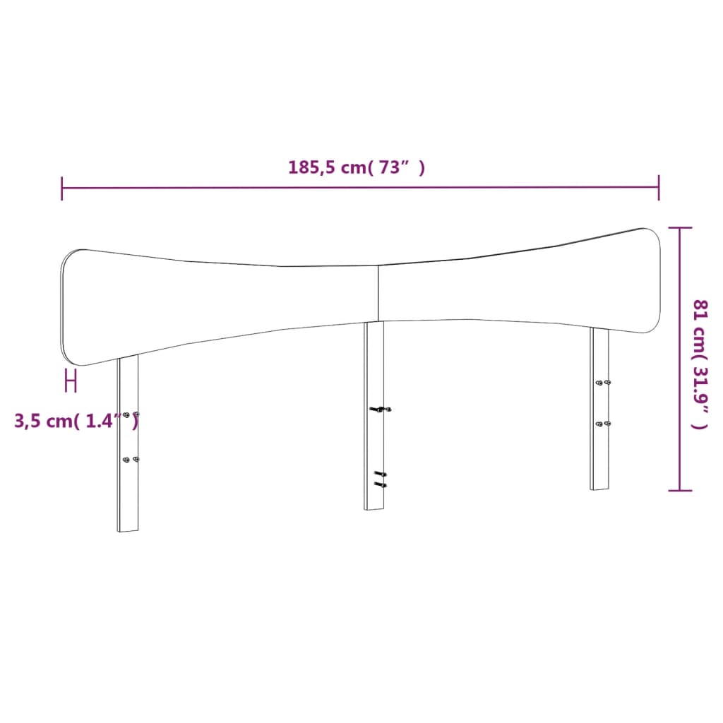 vidaXL Headboard Wax Brown 180 cm Solid Wood Pine