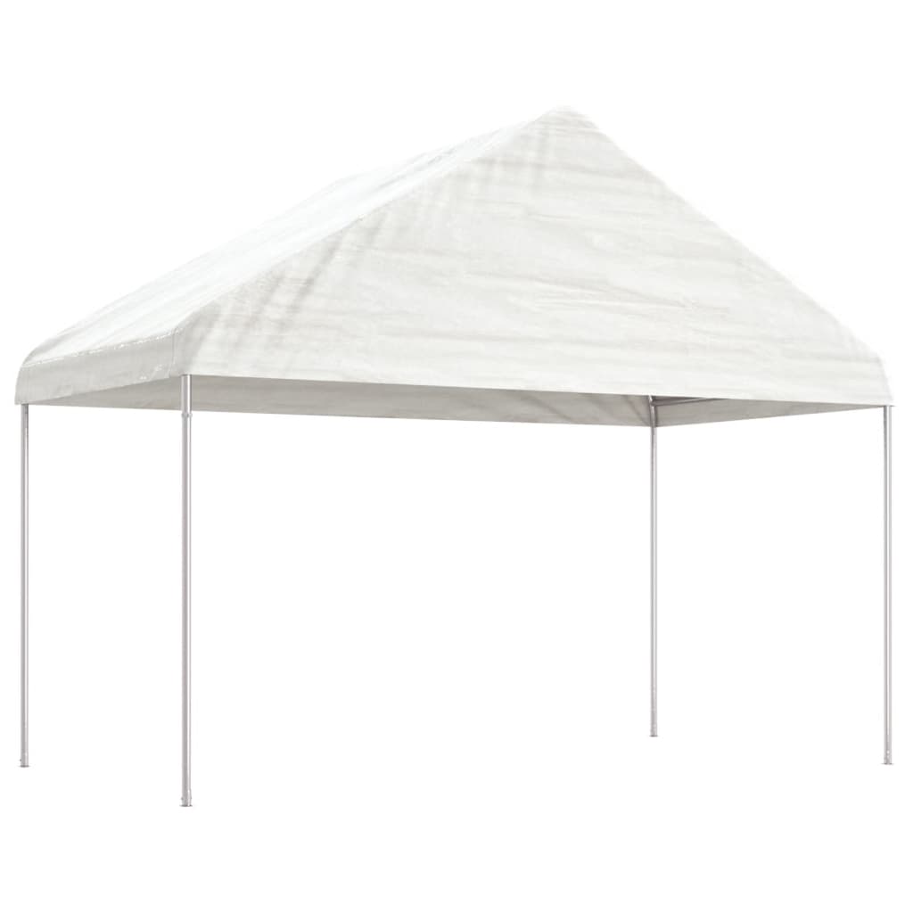 vidaXL Gazebo with Roof White 13.38x4.08x3.22 m Polyethylene