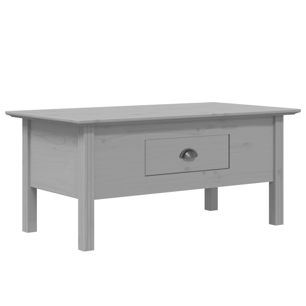 vidaXL Coffee Table BODO Grey 100x55x45 cm Solid Wood Pine