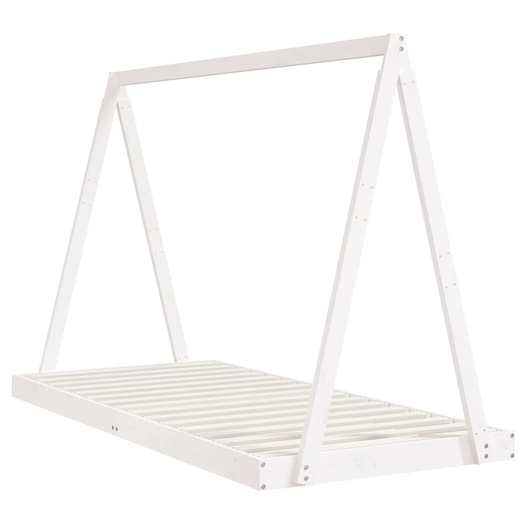 vidaXL Kids Bed Frame White 90x200 cm Solid Wood Pine