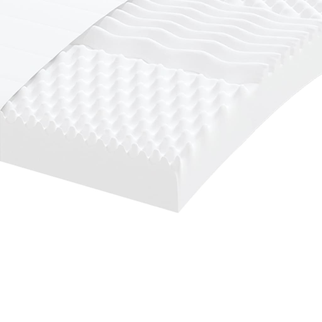 vidaXL Foam Mattress White 140x190 cm 7-Zone Hardness 20 ILD