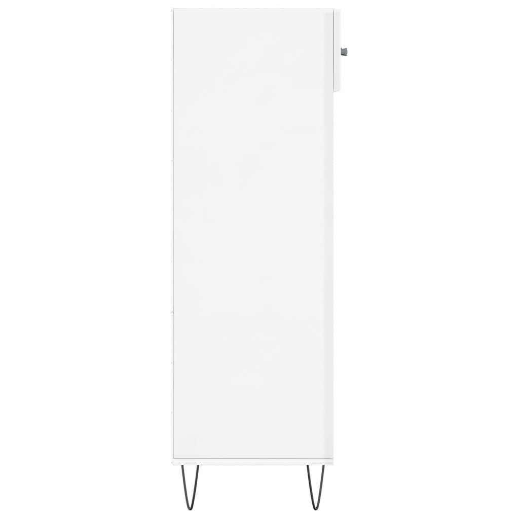 vidaXL Shoe Cabinet High Gloss White 60x35x105 cm Engineered Wood