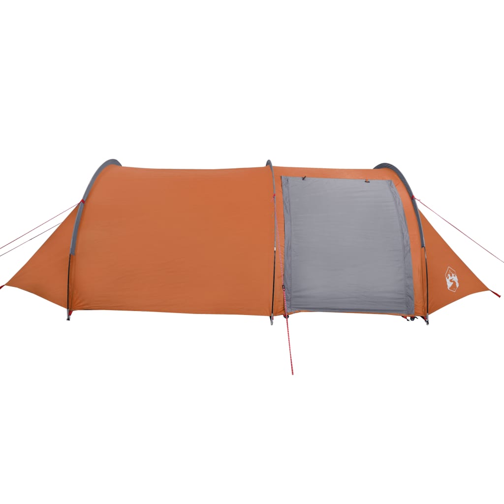 vidaXL Camping Tent Tunnel 4-Person Orange Waterproof