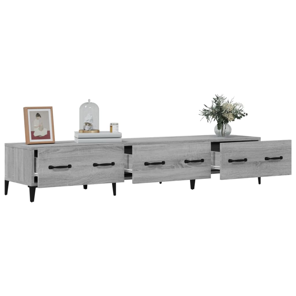 vidaXL TV Cabinet Grey Sonoma 150x34,5x30 cm Engineered Wood