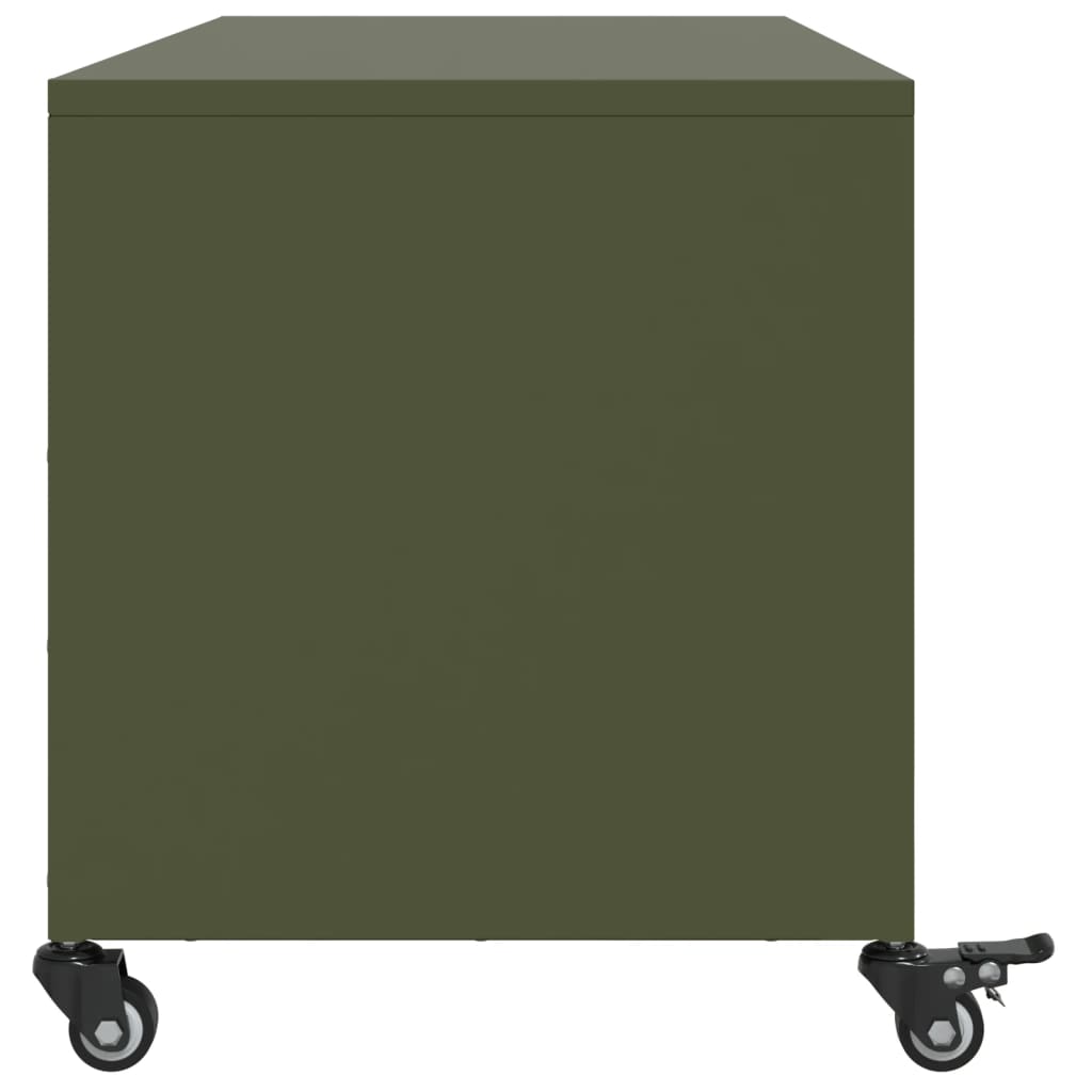 vidaXL TV Cabinet Olive Green 100.5x39x43.5 cm Steel