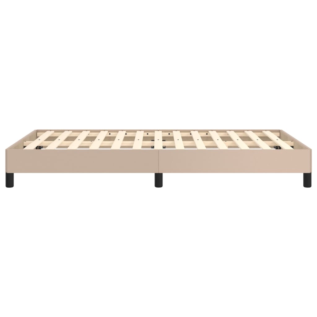 vidaXL Bed Frame without Mattress Cappuccino 120x190 cm Small Double Faux Leather