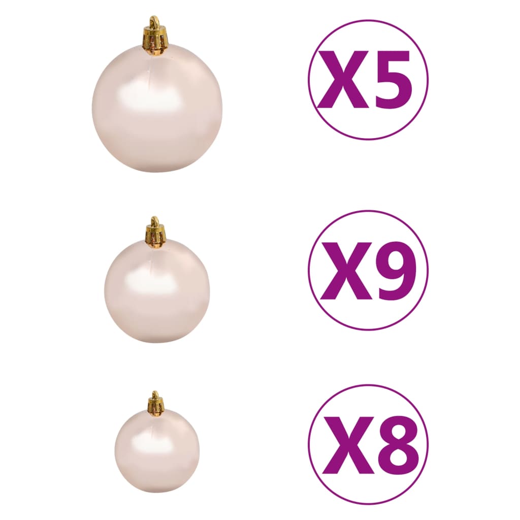 vidaXL Artificial Pre-lit Christmas Tree with Ball Set White 120 cm