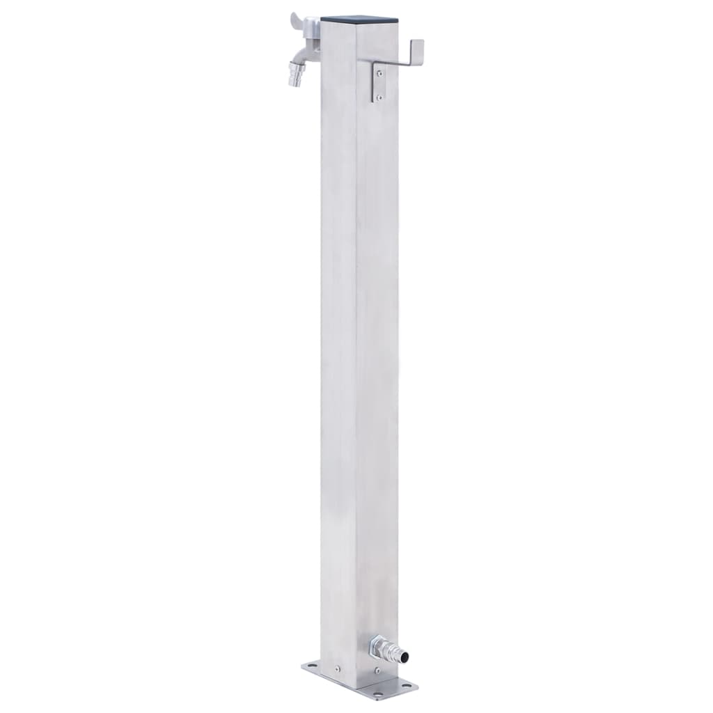 vidaXL Garden Water Column 100 cm Stainless Steel Square