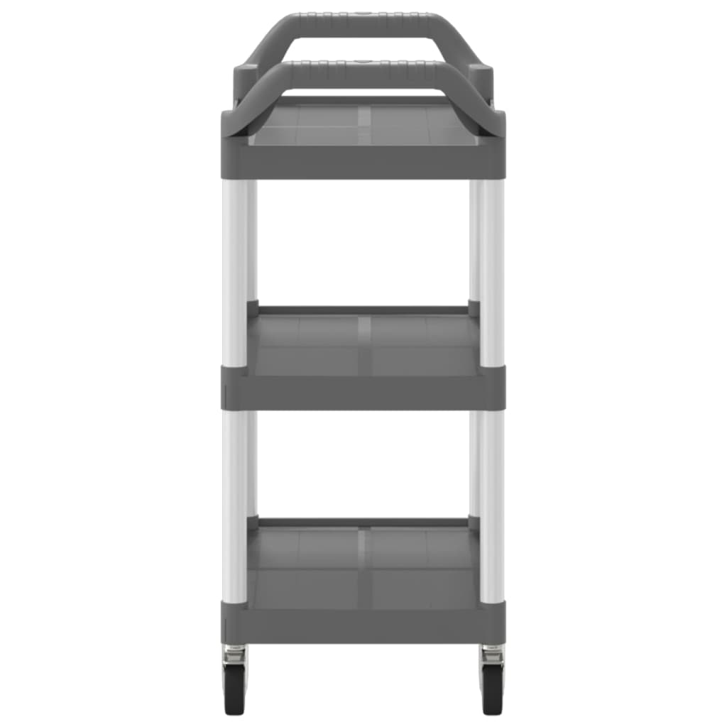 vidaXL 3-Tier Trolley Grey 81x41x92 cm Aluminium