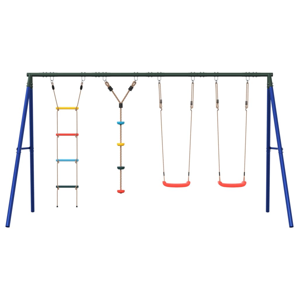 vidaXL Outdoor Swing Set with Swings. Ladder. Disc Swing