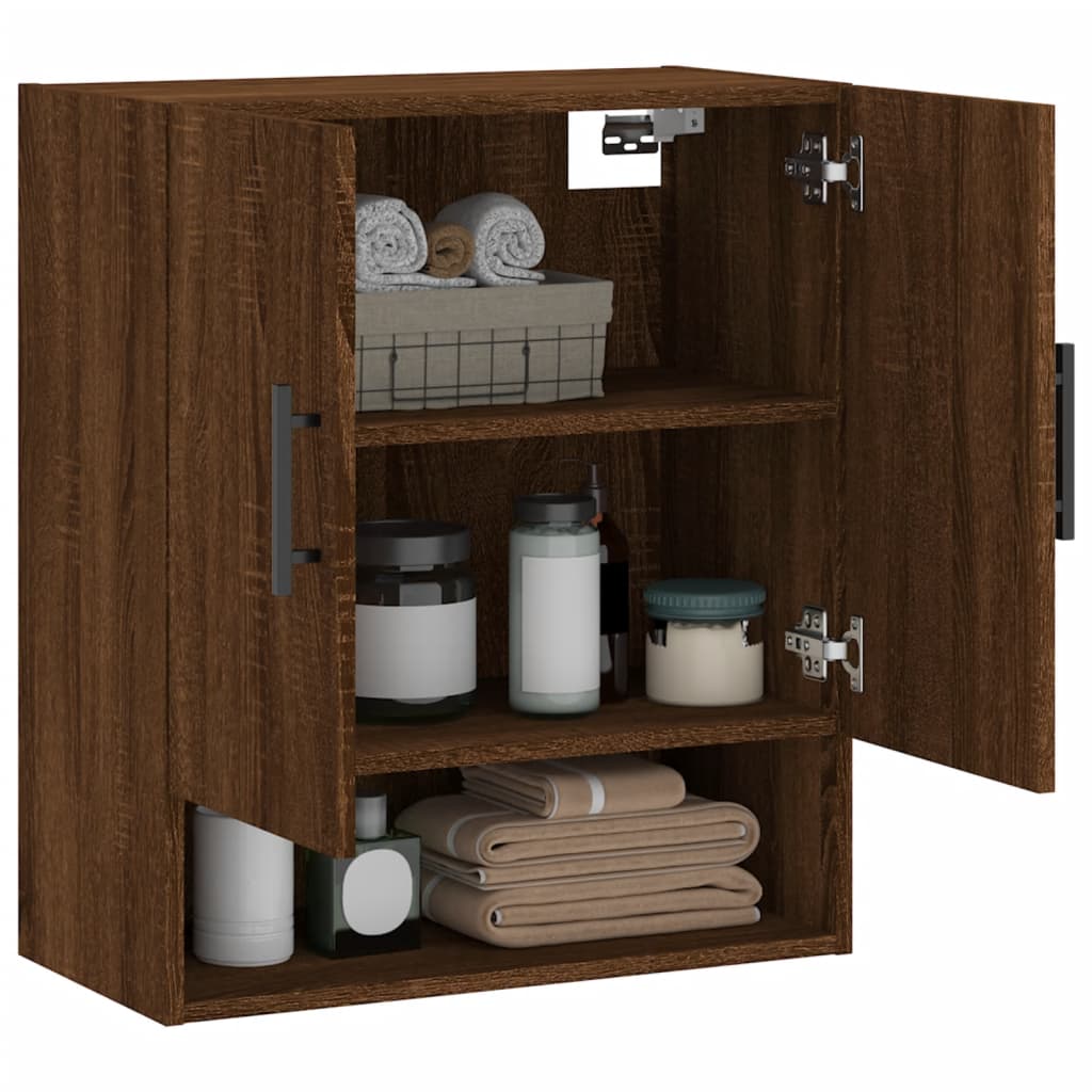 vidaXL Wall Cabinet Brown Oak 60x31x70 cm Engineered Wood