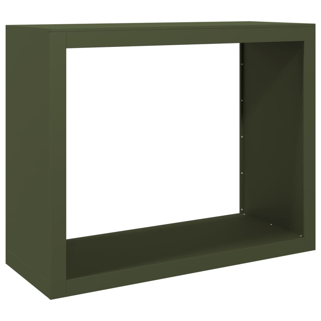 vidaXL Firewood Rack Green 100x40x80 cm Steel