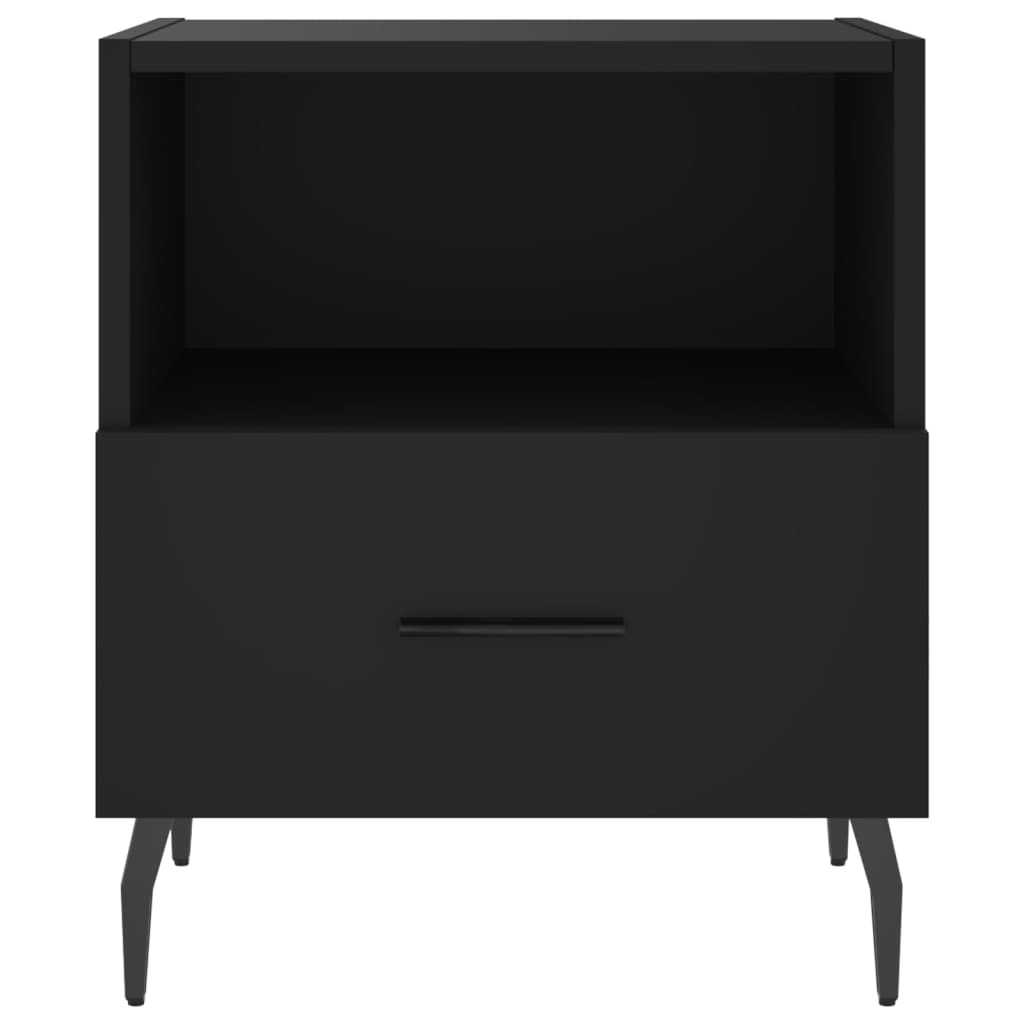 vidaXL Bedside Cabinets 2 pcs Black 40x35x47.5 cm Engineered Wood