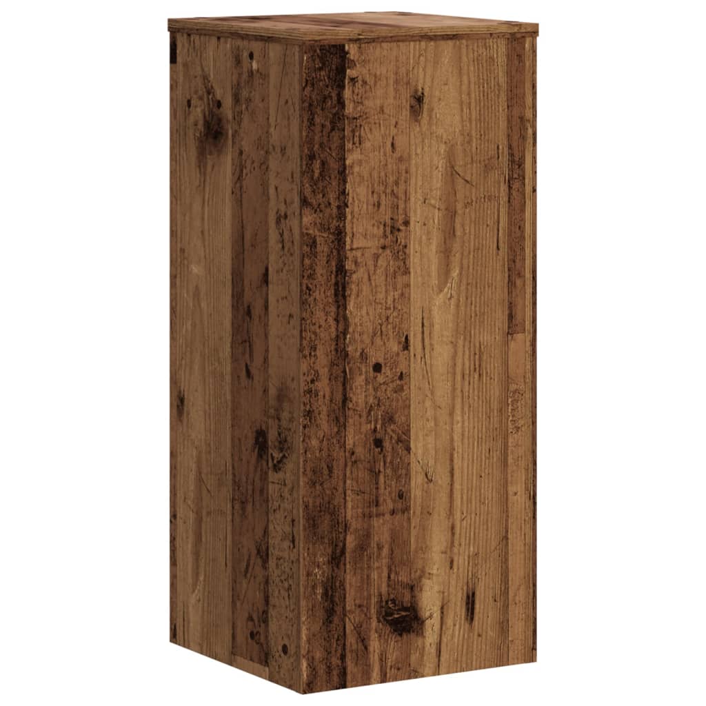 vidaXL Plant Stands 2 pcs Old Wood 30x30x70 cm Engineered wood