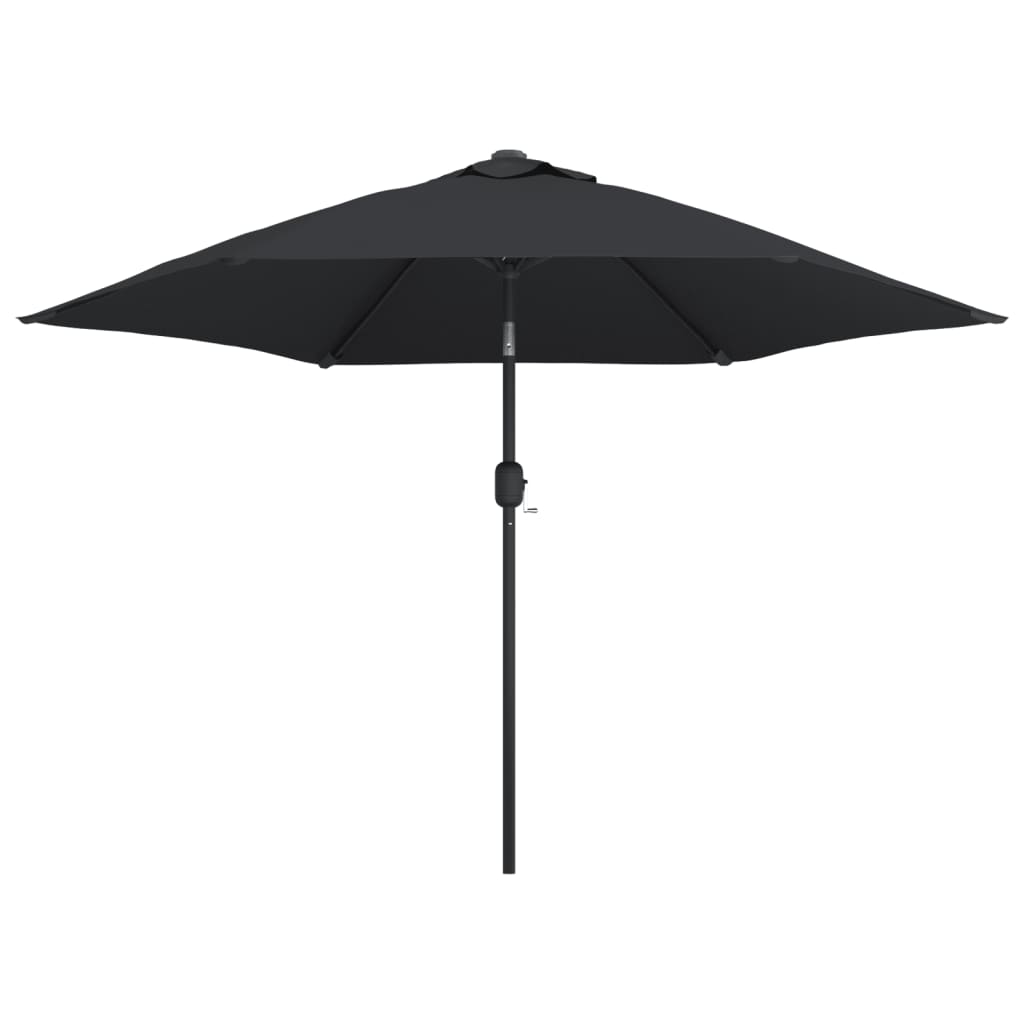 vidaXL Garden Parasol with Metal Pole 300 cm Black