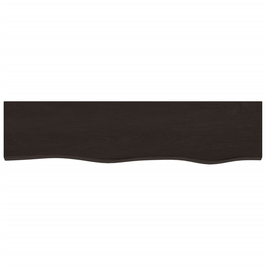 vidaXL Wall Shelf Dark Brown 80x20x6 cm Treated Solid Wood Oak