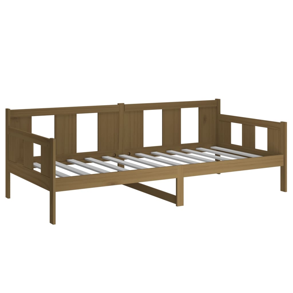 vidaXL Day Bed without Mattress Honey Brown Solid Wood Pine 80x200 cm