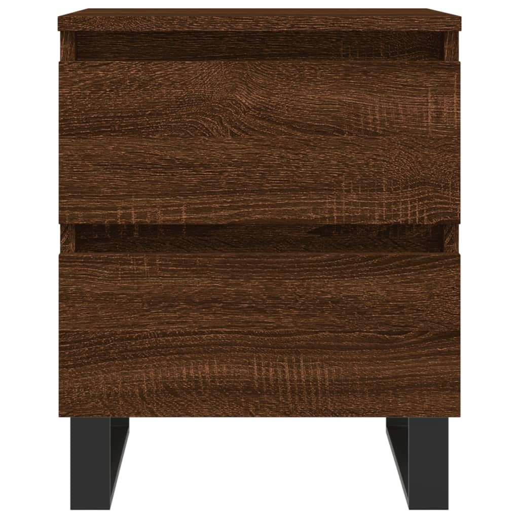 vidaXL Bedside Cabinets 2 pcs Brown Oak 40x35x50 cm Engineered Wood