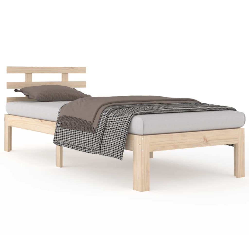 vidaXL Bed Frame without Mattress Solid Wood 90x200 cm