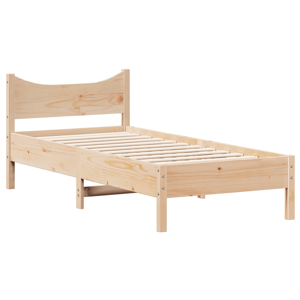 vidaXL Bed Frame without Mattress 100x200 cm Solid Wood Pine