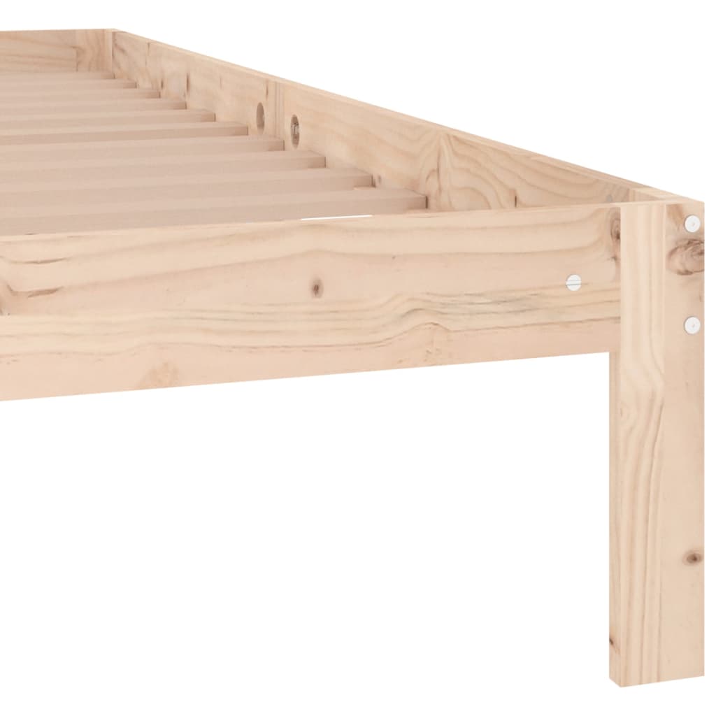 vidaXL Bed Frame without Mattress Solid Wood Pine 140x190 cm