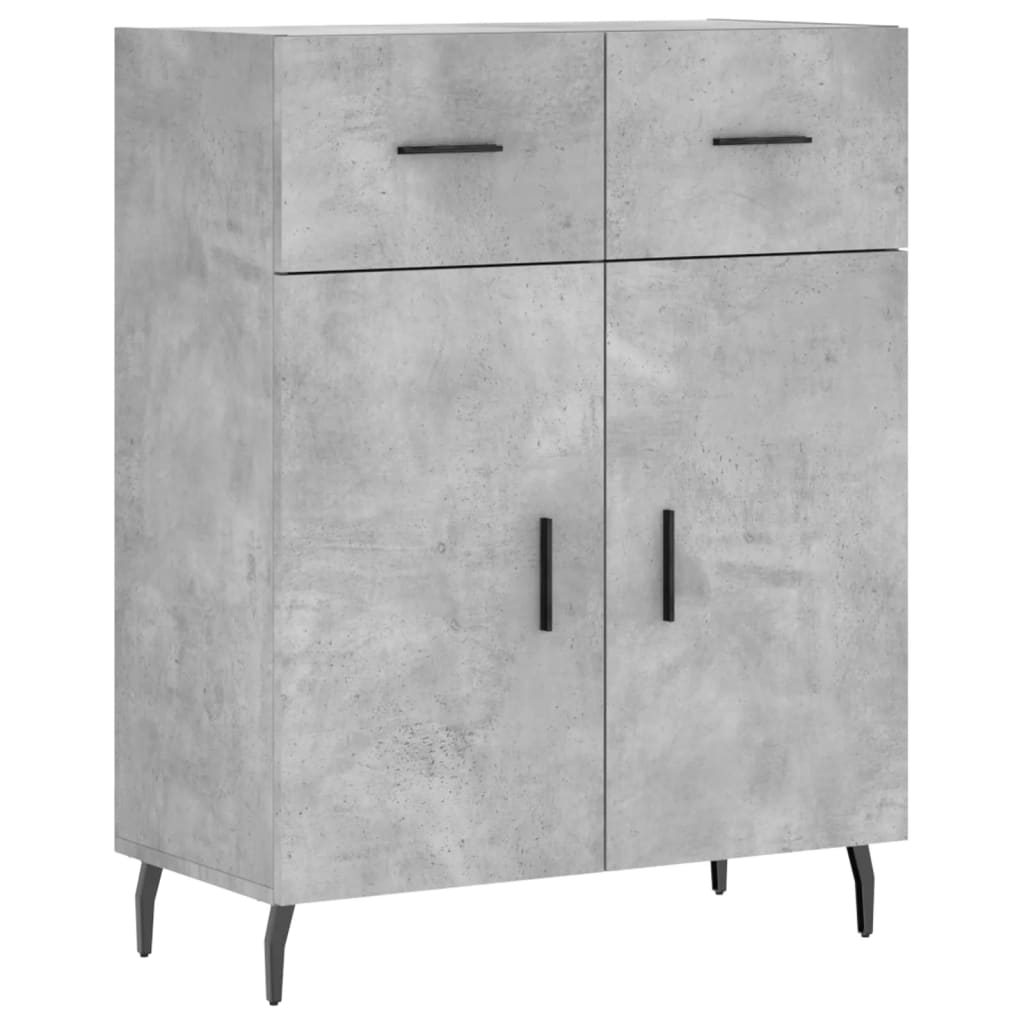 vidaXL Sideboard Concrete Grey 69.5x34x90 cm Engineered Wood