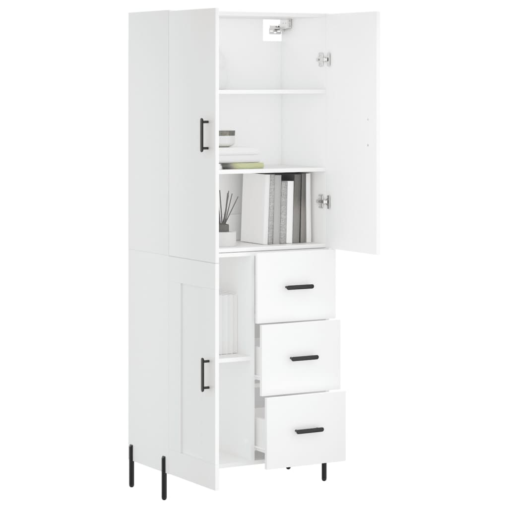 vidaXL Highboard White 69.5x34x180 cm Engineered Wood