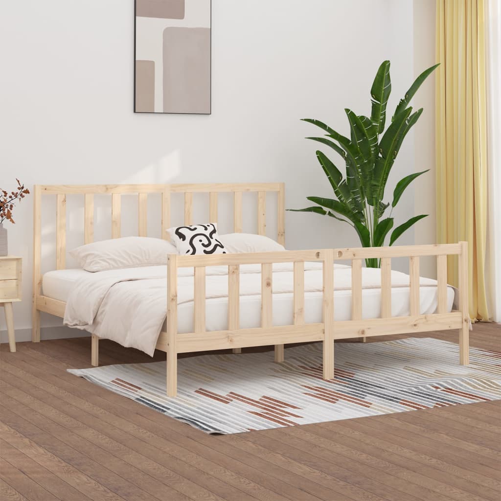 vidaXL Bed Frame without Mattress 200x200 cm Solid Wood