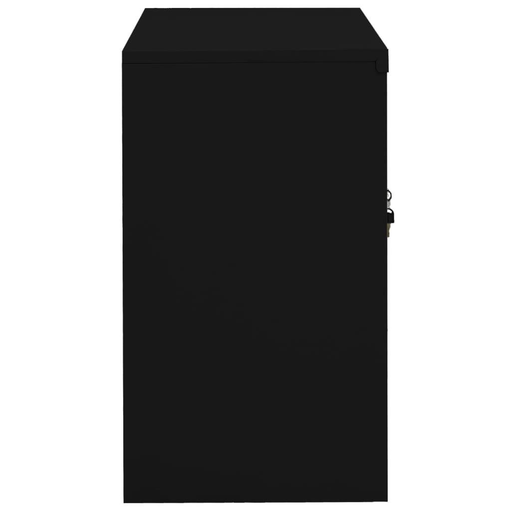 vidaXL Office Cabinet Black 90x40x70 cm Steel