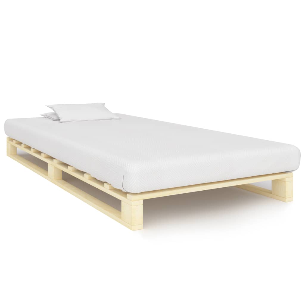 vidaXL Pallet Bed Frame without Mattress Solid Pine Wood 90x200 cm