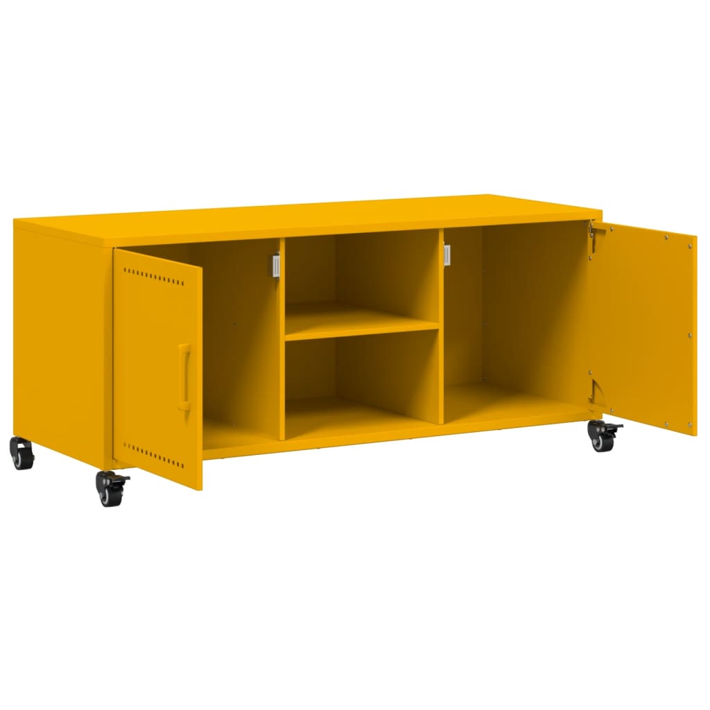 vidaXL TV Cabinet Mustard Yellow 100.5x39x43.5 cm Steel