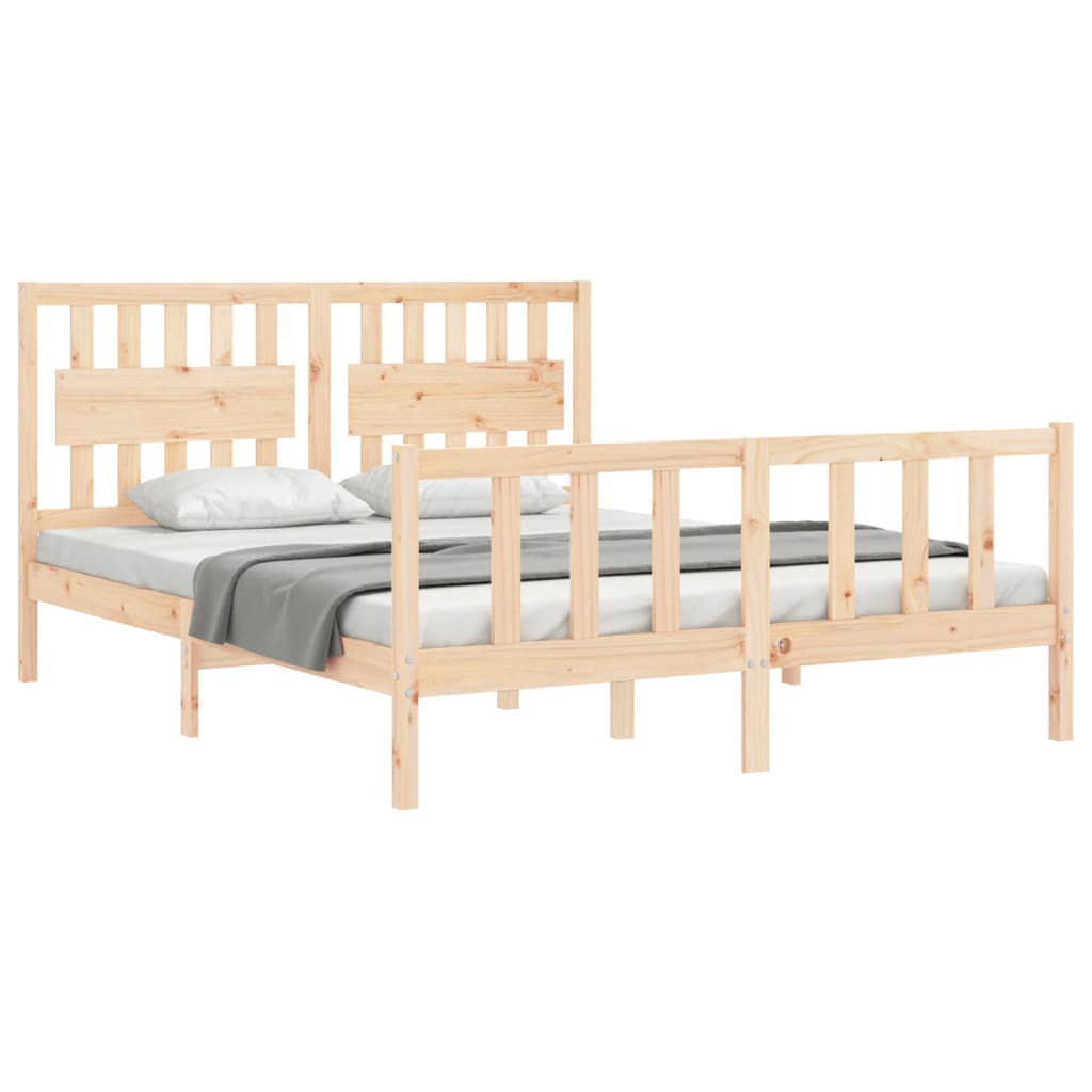 vidaXL Bed Frame without Mattress 160x200 cm Solid Wood Pine